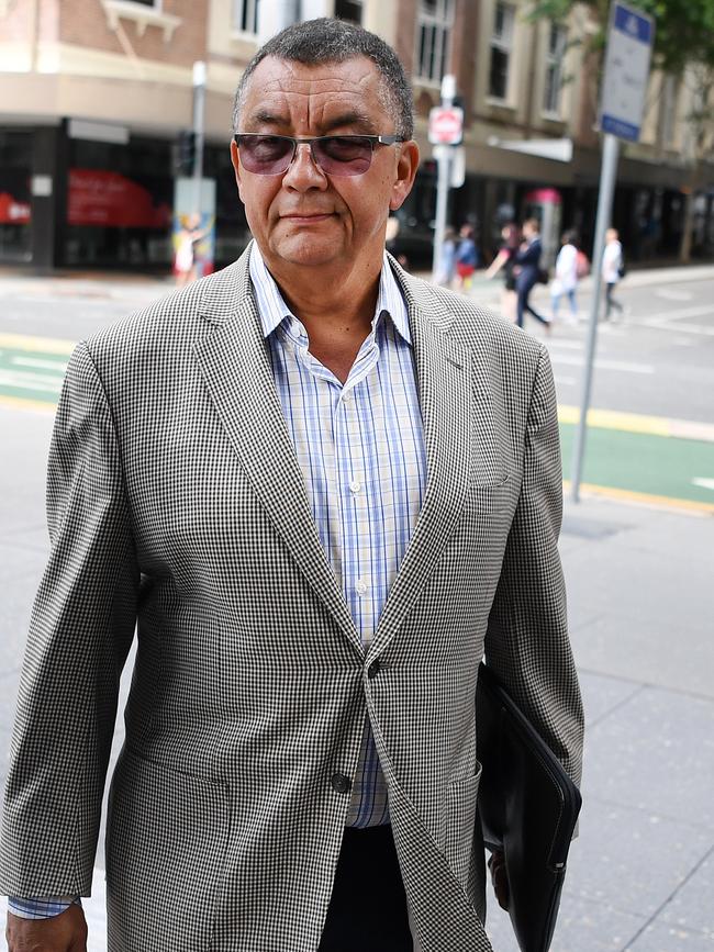 Contractor Claude Walker arrives at the District Court in Brisbane, February 15, 2019. 