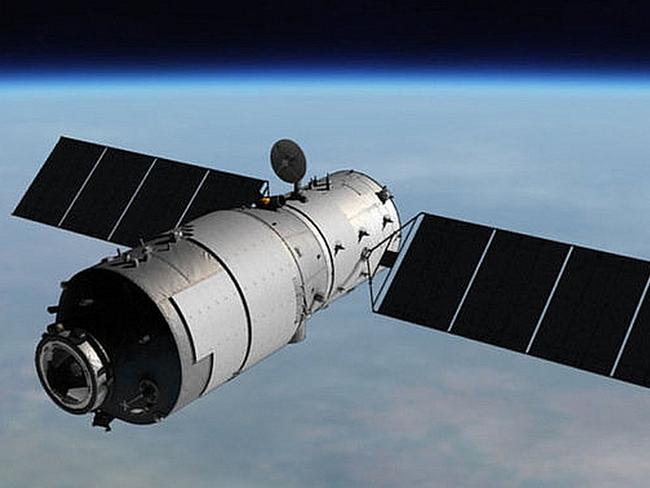 An artist's impression of the Tiangong 1 Space Station in orbit around the Earth. Picture: CNSA