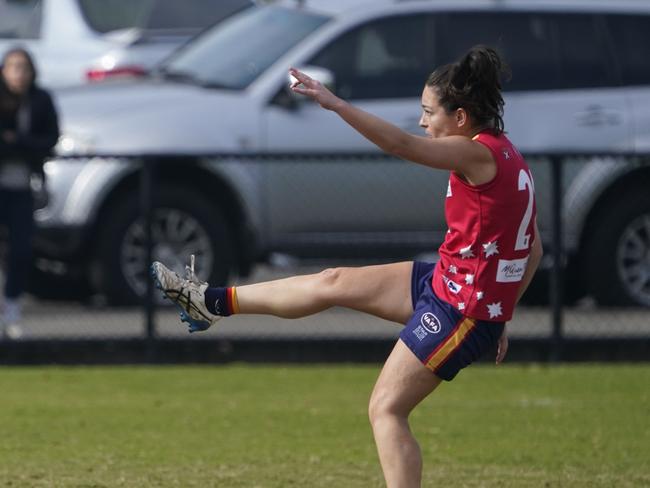 AFA Premier Division Women football:  Kew v Old Scotch at Victoria Park (Kew). Old Scotch player Eloise Defina.  Picture: Valeriu Campan