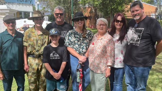 The Brown and Bliss family. Nate Bliss became a cadet four months ago.