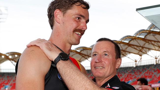 Don’t go, Joe. Daniher is out of contract and has multiple suitors. Picture: AFL Photos via Getty Images