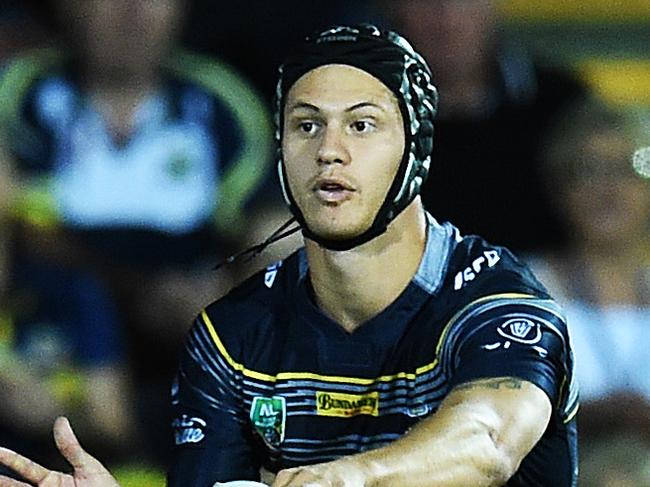 North Queensland Cowboys V Cronulla-Sutherland Sharks from 1300 Smiles Stadium, Townsville.  Cowboys Kalyn Ponga.  Picture: Zak Simmonds