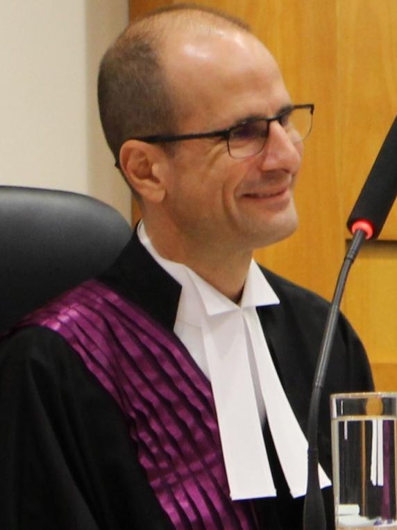 Judge Tass Liveris during the ceremonial sitting to welcome him as a judge of the Federal Circuit and Family Court of Australia, based in Darwin. Picture: Jason Walls