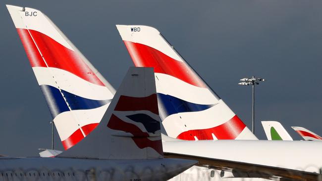 British Airways aircraft at London Heathrow Airport. Picture: AFP