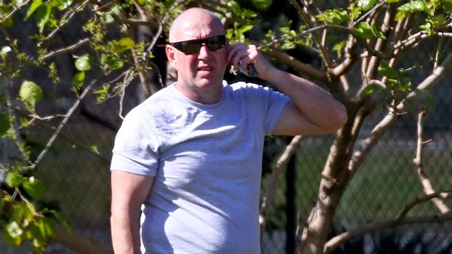 Andrew Perish at a halfway house in Campbelltown after being let out on parole. Picture: Toby Zerna