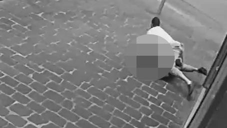 Jackson Williams was found guilty of assault but not guilty of intent to commit a sexual offence by the County Court of Victoria over the October 2018 attack, which was captured on CCTV. Picture: Supplied