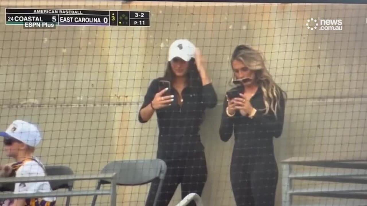 Woman appears to take butt photo captured on live TV