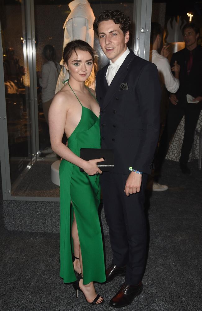 Maisie Williams and Ollie Jackson at the Los Angeles Premiere for the seventh season of HBO’s “Game Of Thrones” at Walt Disney Concert Hall on July 12, 2017 in Los Angeles, California. Picture: Getty