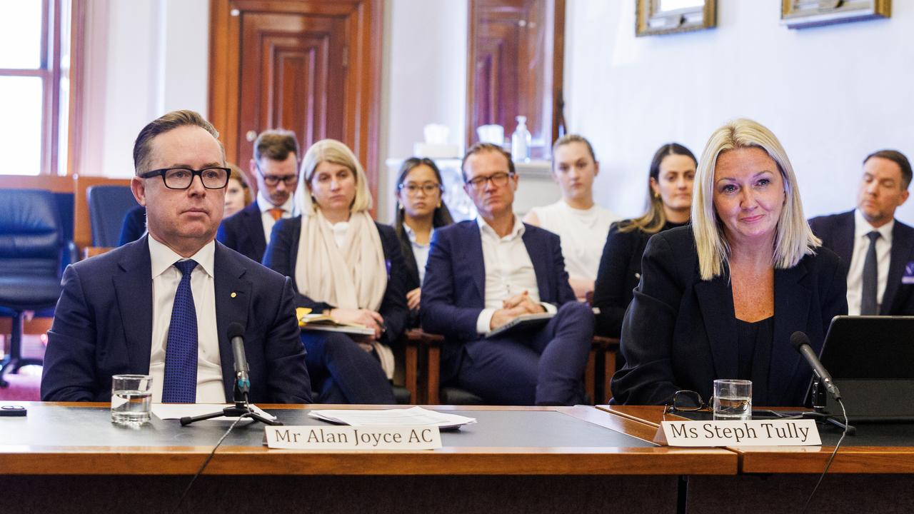 Mr Joyce and Jetstar CEO Steph Tully, who also appeared at the hearing. Picture NCA NewsWire / Aaron Francis