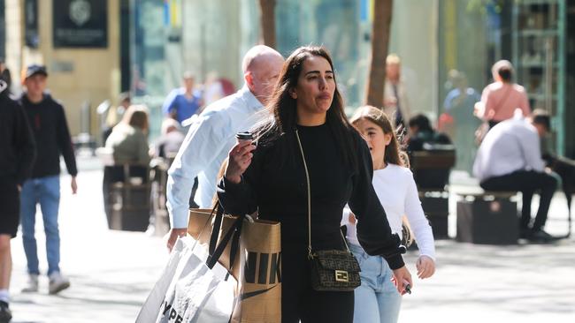 SYDNEY, AUSTRALIA  - Newswire Photos  AUGUST 09 2023: A view people walking and shopping in Pitt Street Mall in the Sydney CBD. Picture NCA Newswire/ Gaye Gerard