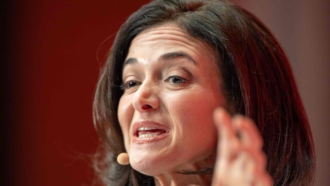 Facebook’s Sheryl Sandberg. Picture: AFP