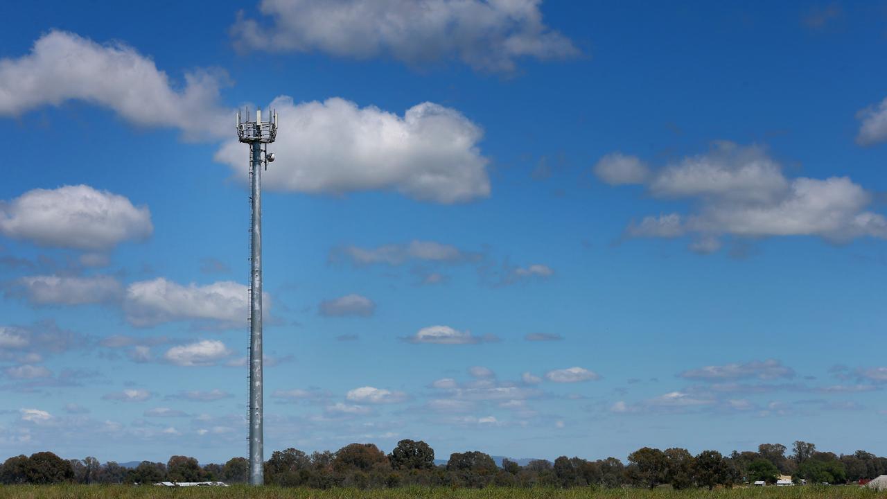 A NBN Tower in the Brown Brothers Vineyard in Milawa Picture: Andy Rogers