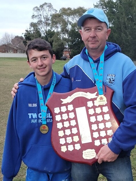 Harrison and Tim Shand at the championships.