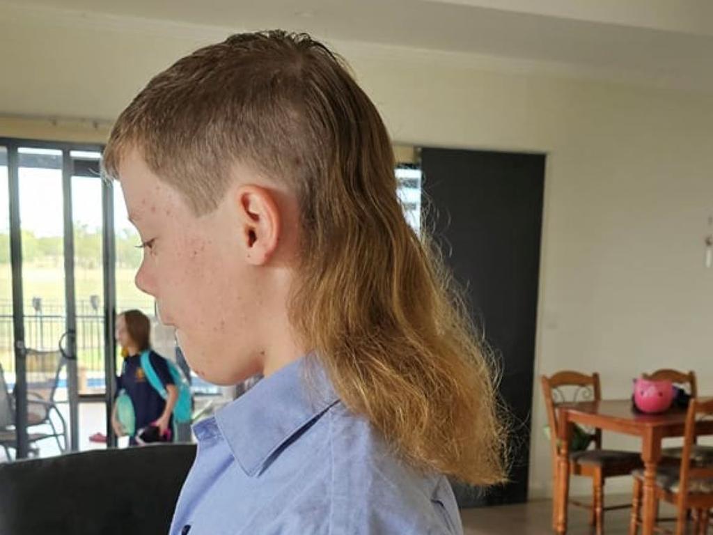 #3 runner up for Maranoa's best mullet competition Eli-James Mason.