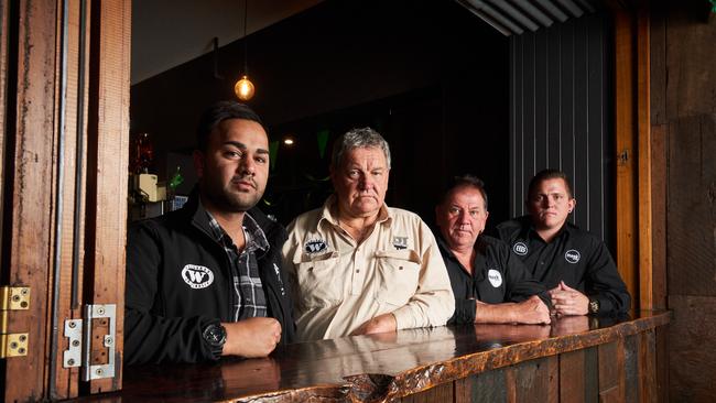 The Woolshed on Hindley management team Jase Luth, owner John Meek, Alex Laughton and Andrew Chandler. Picture: Matt Loxton