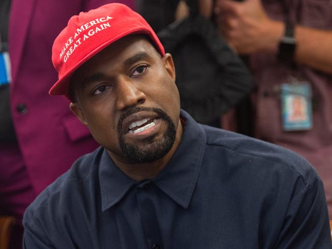 Kanye West had a lot to say. Picture: AFP