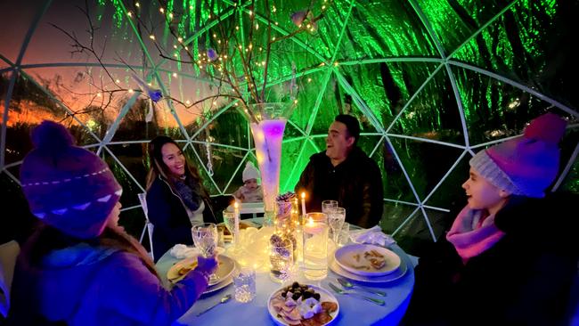 The igloo dining experience. Picture: Campbelltown Council