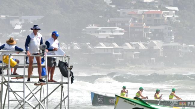 Surf boat racing at the Australian surf life saving titles earlier in the week. Pic: HarvPix