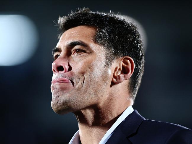 AUCKLAND, NEW ZEALAND - JULY 14:  Head Coach Stephen Kearney of the Warriors looks on after losing the round 19 NRL match between the New Zealand Warriors and the Penrith Panthers at Mt Smart Stadium on July 14, 2017 in Auckland, New Zealand.  (Photo by Anthony Au-Yeung/Getty Images)