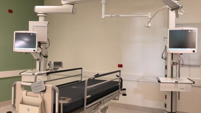 One of the resuscitaion beds, part of the Emergency Department, at the new Northern Beaches Hospital. Picture: Julie Cross.