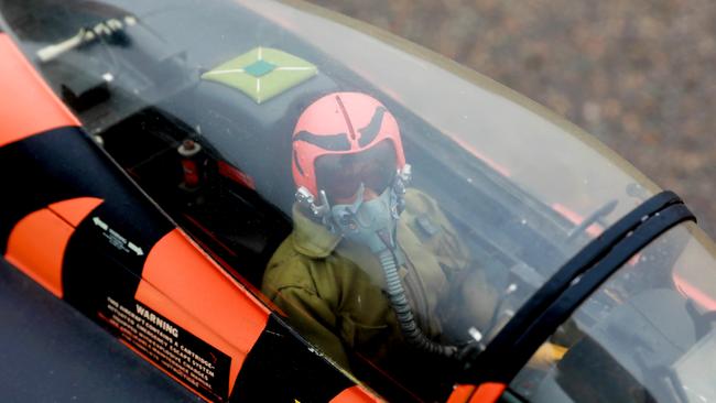 The miniature pilot inside Jeff’s F18 Hornet.