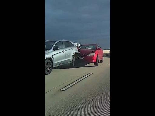 Dash cam captures wild crash on Adelaide express way