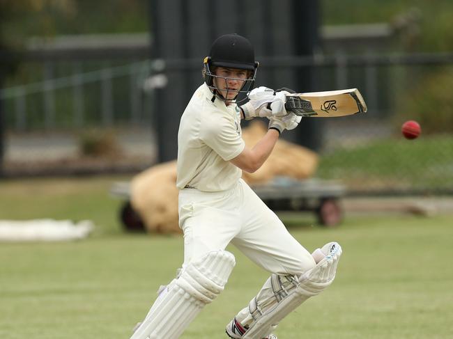 VSDCA cricket: Croydon v ElsternwickPlayed at Springfield Ave, Croydon.Croydon Batsman Brodie Harrison.Picture: Stuart Milligan