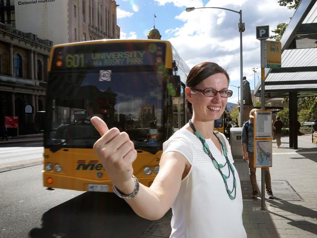 Dr. Verity Cleland from the Menzies Institute has received a grant to try to understand and promote public and active forms of transport.. Picture: LUKE BOWDEN