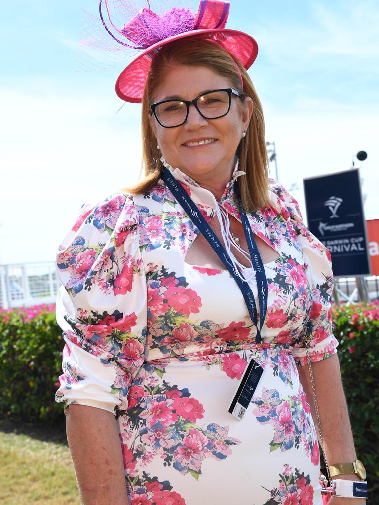 LR: Kim Brittain at Darwin Ladies Day. Picture: (A)manda Parkinson