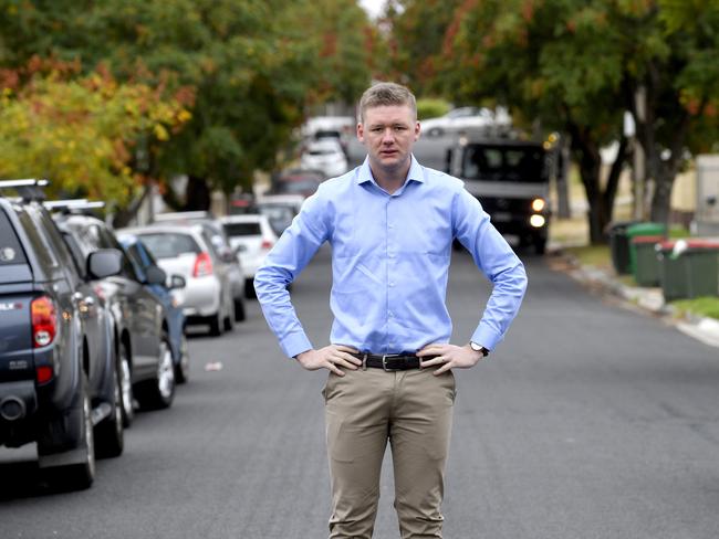 Tea Tree Gully councillor Lucas Jones says he was informed the State Government was considering a “satellite” of park ‘n’ rides in Golden Grove. Picture: AAP/Sam Wundke.