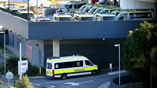 The number of Queenslanders waiting for urgent care in ambulances at hospitals has soared more than 25 per cent under the Palaszczuk government. Picture: David Clark