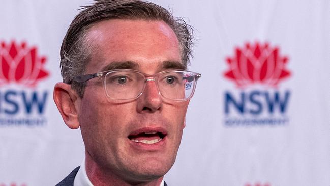 SYDNEY, AUSTRALIA - NewsWire Photos May 12, 2022: NSW Premier Dominic Perrottet addresses the press at the NSW Parliament in Sydney.Picture: NCA NewsWire / Christian Gilles