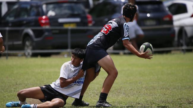 Sunday’s action at the 2023 Pasifika youth rugby cup.