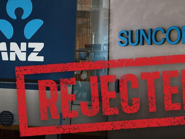 The ACCC has rejected a $4.9bn merger between ANZ and Suncorp Bank.