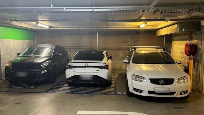 The uni student was "furious" to find three cars parked in the disabled parking area. Picture: Supplied to news.com.au