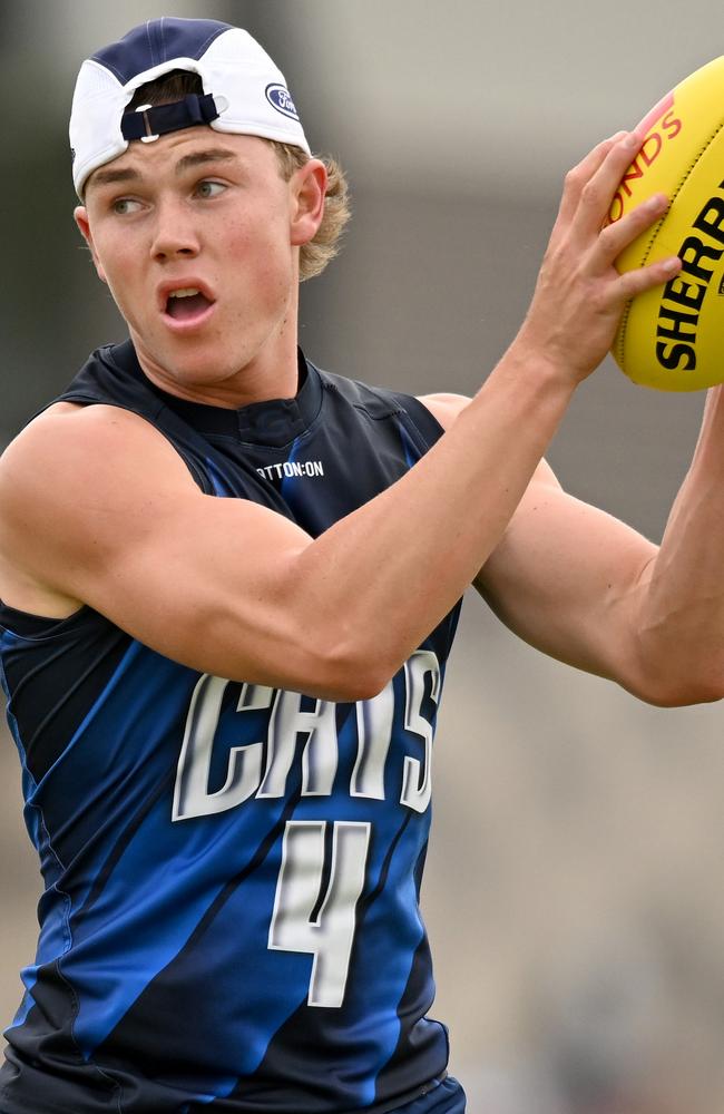 Tanner Bruhn joined Geelong in the off-season. Picture: Morgan Hancock