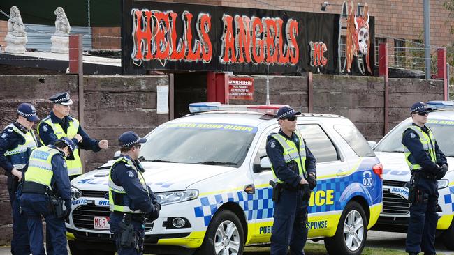 Police allege Hells Angels Darkside patch member Amad Dashtani was the mastermind behind a $200k extortion bid. Pictured: Hells Angels clubhouse, Thomastown.