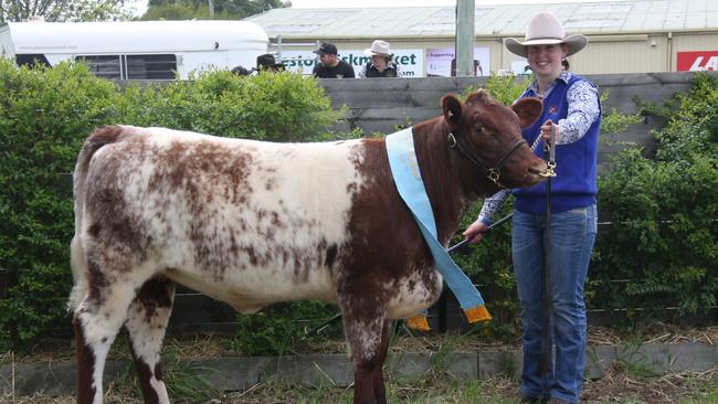 Praised: Champion interbreed junior female Royston JT Rosary with handler Sarah Rayner.