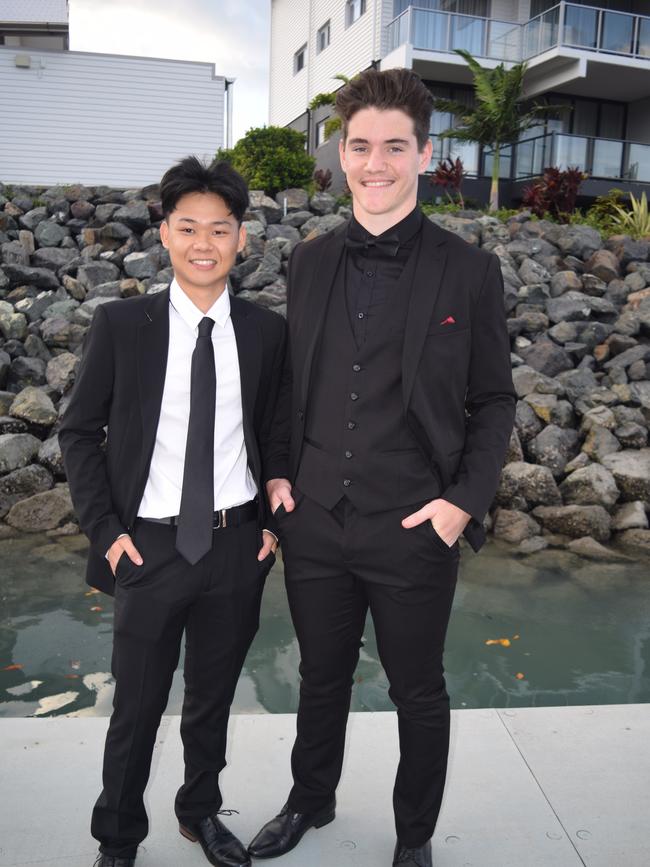 Dat Pham and Reece Coetzee at the Proserpine State High School formal. Picture: Elyse Wurm