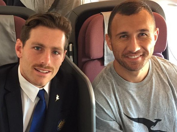 Bernard Foley and Quade Cooper depart Sydney for Chicago for a pre-World Cup match against the U.S. national side.Source: TWITTER @Wallabies