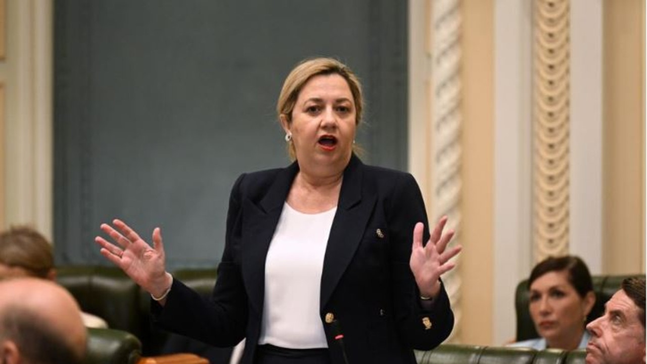 Queensland Premier Annastacia Palaszczuk at Parliament House on Tuesday. Picture: NCA NewsWire / Dan Peled