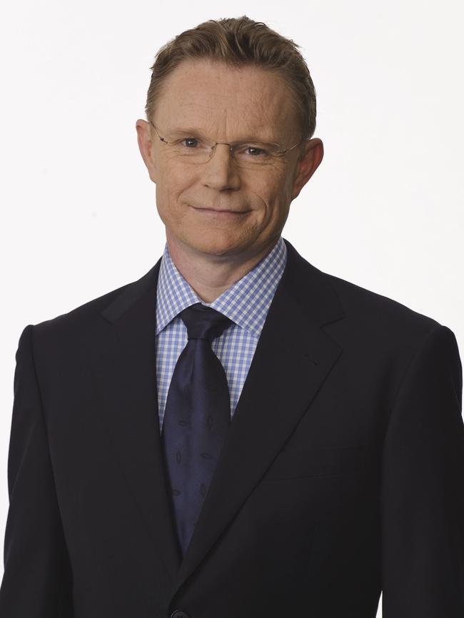 Newsreader Hugh Rimminton. Picture: Channel 10
