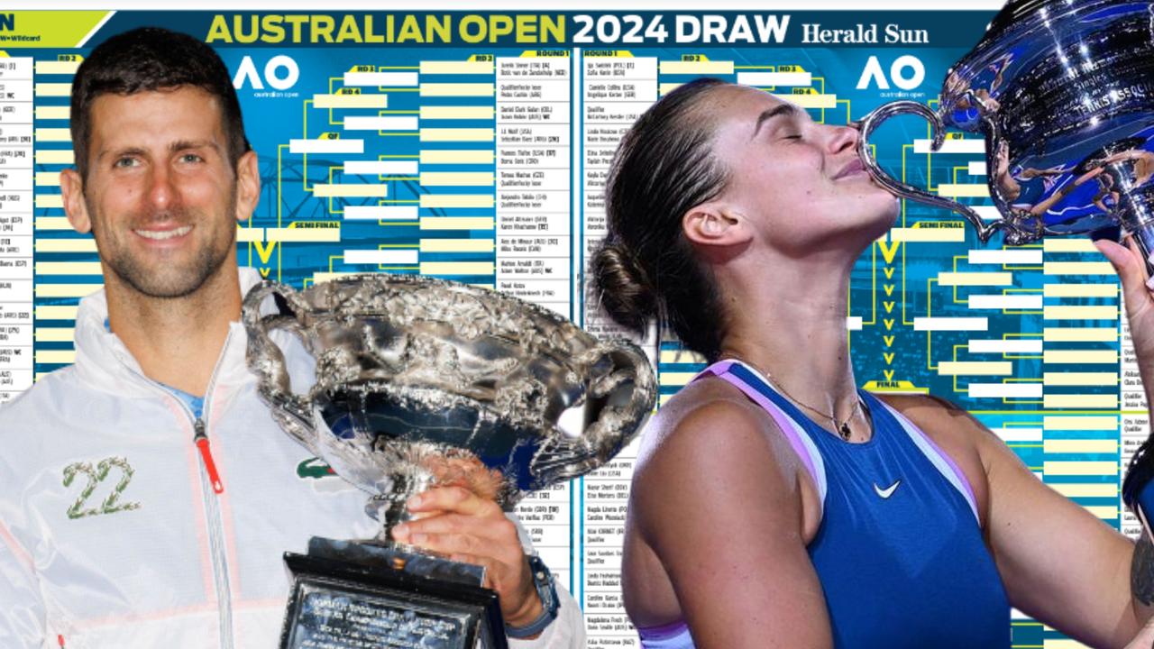 Australian Open Download 2024 draw poster Herald Sun