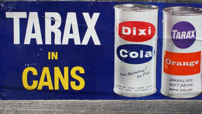 A 1960s-era advertising sign for Tarax. Picture: Wikipedia/Flickr/Chris Keating