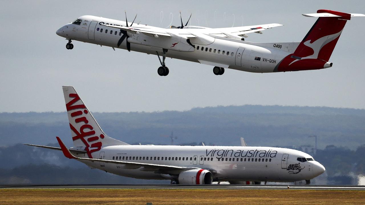 Virgin and Qantas have reported among the highest gender pay gaps of Australia’s major employers. Picture: David Gray/AFP