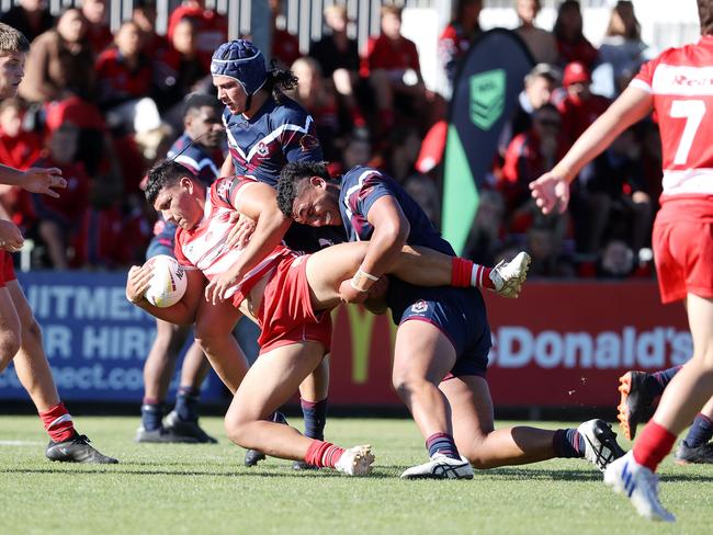 Langer Trophy schoolboy rugby league grand final between Palm Beach Currumbin SHS and Ipswich SHS. Picture: Nigel Hallett