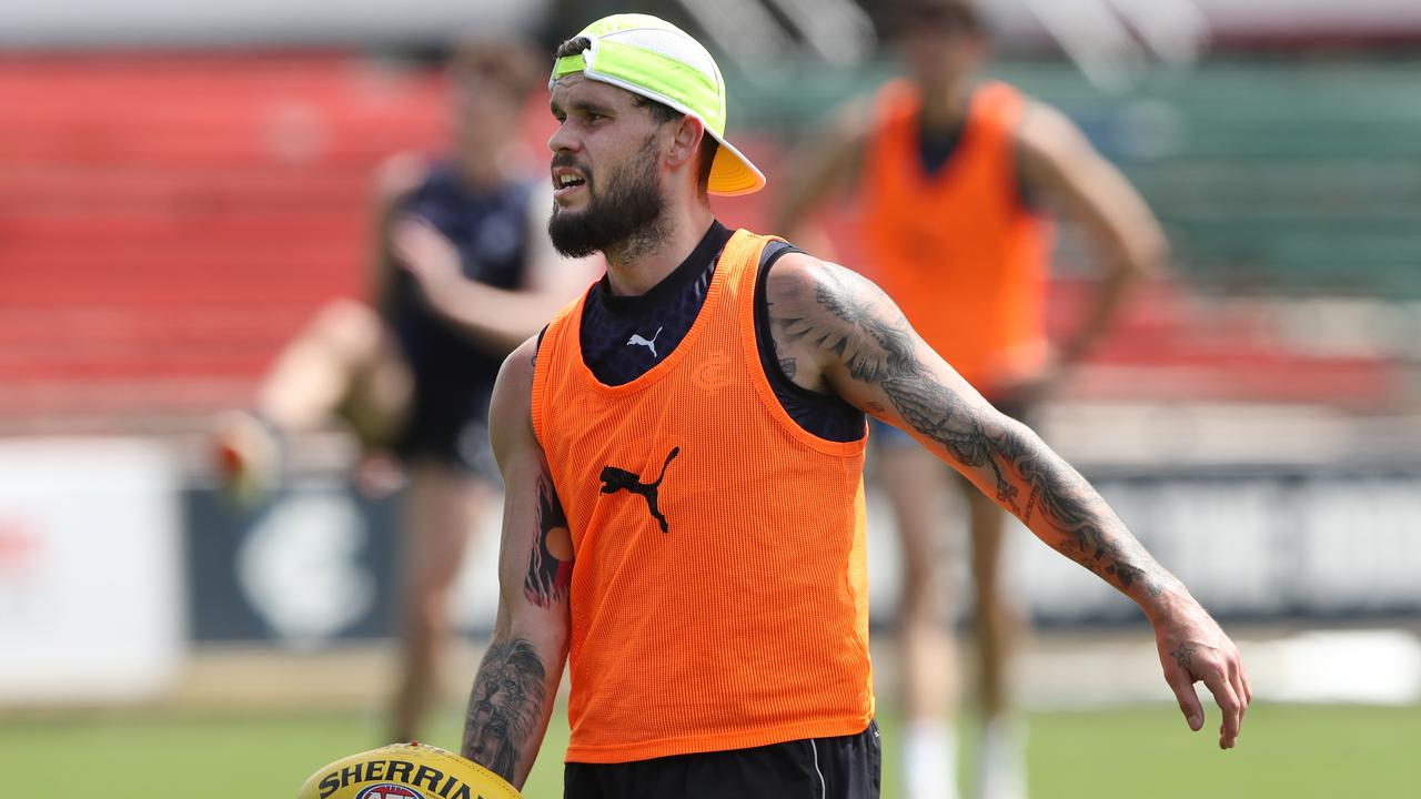 Zac Williams at Carlton training last month. Picture: David Crosling