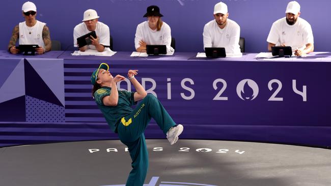 B-Girl Raygun of Team Australia competes in Paris. Picture: Ezra Shaw/Getty Images