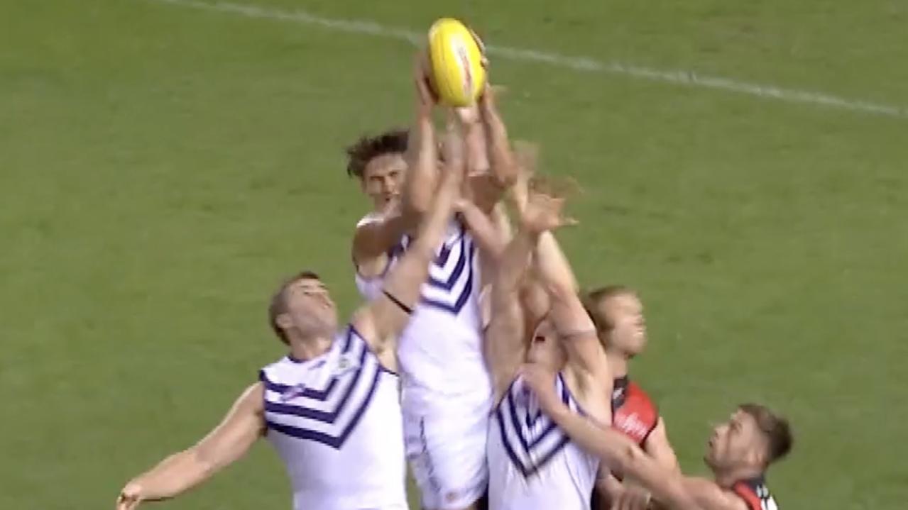 A controversial decision came in the final seconds between Fremantle and Essendon.