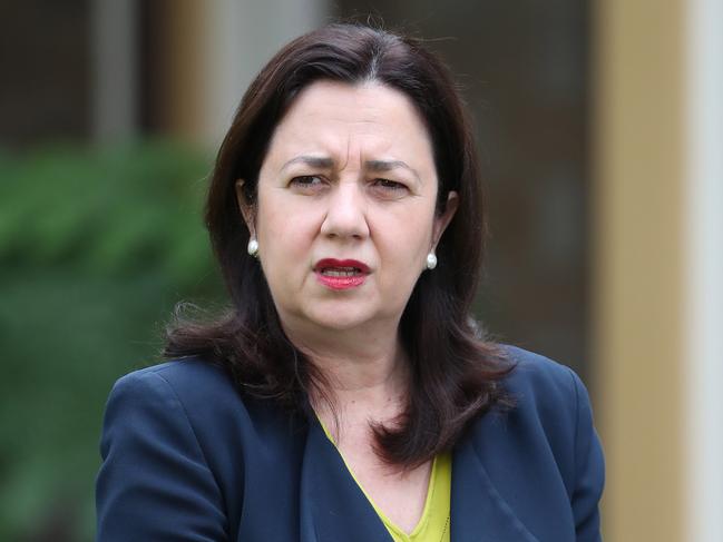 Premier Annastacia Palaszczuk and chief health officer Janette Young during a press conference at Parliament House.  Pic Peter Wallis